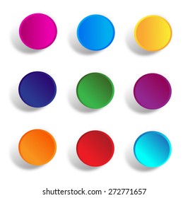 Button stock vector  illustration for web design round 