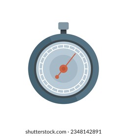 Button stopwatch icon flat vector. Stop timer. Countdown watch isolated