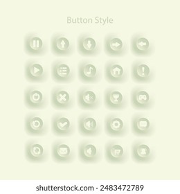 Button styles are used for various graphic design purposes, web design, game design and others