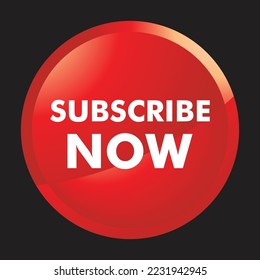button with Subscribe now, icon vector