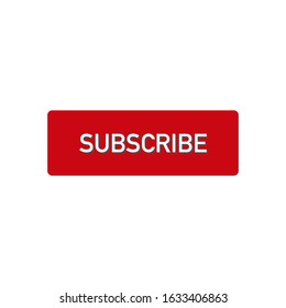Button with subscribe video channel. Vector icon illustration