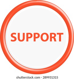  Button support. The round shape. 3D. Vector illustration.