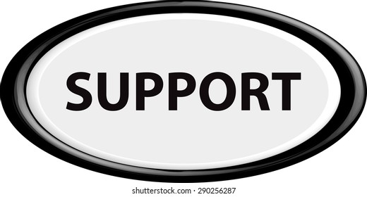  Button support. The round shape. 3D. Vector illustration.