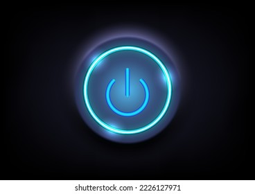 Button switch power background,illustration Button switch 3d