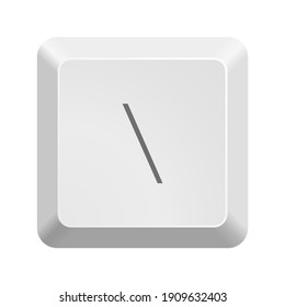 Button with symbol backslash. Icon Vector Illustration. 