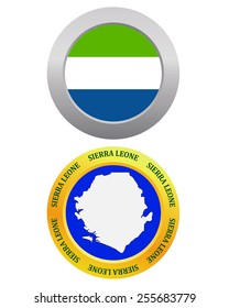 button as a symbol SIERRA LEONE and map on a white background 