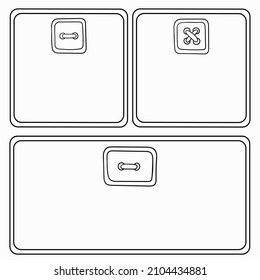 Button tag clipart. Speech bubble icons vector set