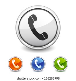 button with telephone icon in four colors