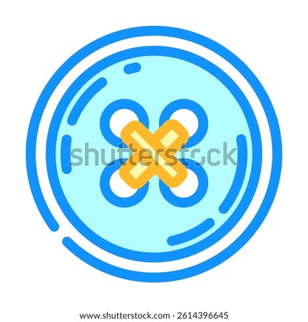button and thread thrift driven fashion color icon vector. button and thread thrift driven fashion sign. isolated symbol illustration