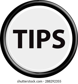  Button tips . The round shape. 3D. Vector illustration.