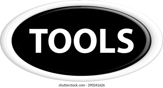  Button tools. The round shape. 3D. Vector illustration.