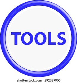  Button tools. The round shape. 3D. Vector illustration.