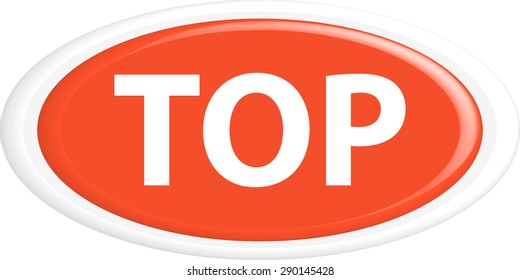 Button top . The round shape. 3D. Vector illustration.