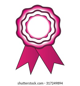 Button with train pink on white background