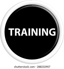  Button training. The round shape. 3D. Vector illustration.