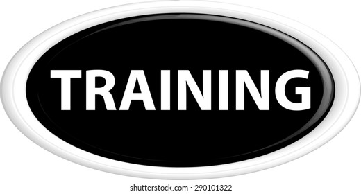  Button training. The round shape. 3D. Vector illustration.