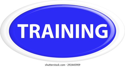  Button training. The round shape. 3D. Vector illustration.