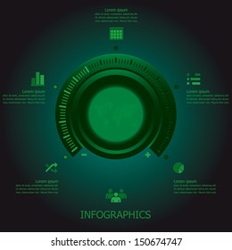 Button Tuner Infographics Design Template