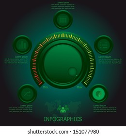 Button Tuner Infographics Design Template