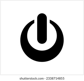 Button turn icon isolated Stencil technology clipart Vector stock illustration EPS 10