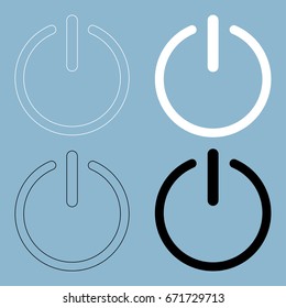 Button turn on or off black icon. icon .