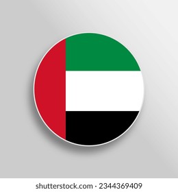 Button - United Arab Emirates flag icon on gray background.
