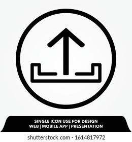button upload line icon design 