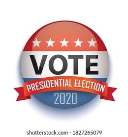 Button for the US-Vote on the white background. Eps 10 vector file.