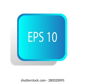 Button vector design blue color 