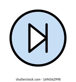 button vector flat color icon 