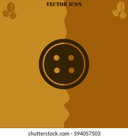 Button vector  icon Coffee symbol background.
