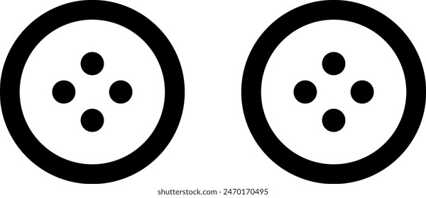 Button vector icon. Flat design.