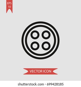 Button vector icon illustration symbol