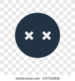 Button vector icon isolated on transparent background, Button transparency logo concept