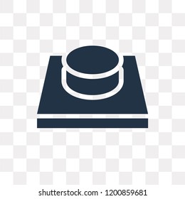 Button vector icon isolated on transparent background, Button transparency concept can be used web and mobile