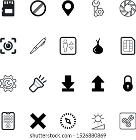 button vector icon set such as: all, retina, small, north, device, warning, adventure, marker, website, sun, cell, communication, cut, eye, journey, iris, channel, transportation, control