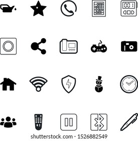button vector icon set such as: team, film, keypad, database, industry, electricity, paper, competition, keyboard, decoration, console, contact, entertainment, oiler, estate, center, pen