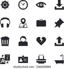 button vector icon set such as: international, career, search, basket, student, alarm, eyes, headphone, text, marketing, frame, eye, push, boat, suit, minute, vertical, trash, fresh, hipster, pattern
