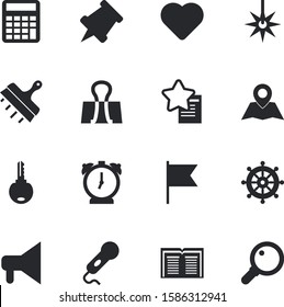 button vector icon set such as: microphone, blue, studio, person, bulletin, study, protection, position, steering, hour, danger, mouthpiece, commerce, paperclip, wood, shouting, trip, financial