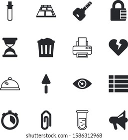 button vector icon set such as: ecology, colorful, repair, copy, standing, vision, trash, password, bass, beauty, application, bar, heart, deadline, closeup, bell, see, melody, eyeball, music, trowel