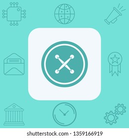 Button vector icon sign symbol