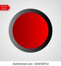 Button vector illustration with Red color gradient style isolated on white background.