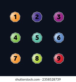 Button vector with a modern style and beautiful colors, perfect for games, apps and websites.