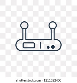 Button vector outline icon isolated on transparent background, high quality linear Button transparency concept can be used web and mobile