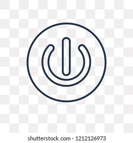 Button vector outline icon isolated on transparent background, high quality linear Button transparency concept can be used web and mobile