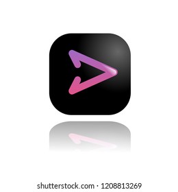 button vector right,  play button