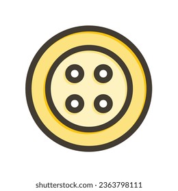 Button Vector Thick Line Filled Colors Icon For Personal And Commercial Use.
