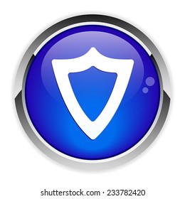 button web bouclier protection security icon
