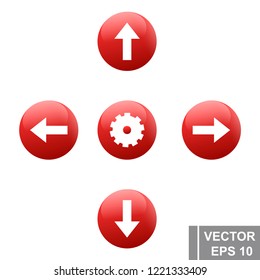 Button. Web design. Cartoon. Press. Bright design. For your design.