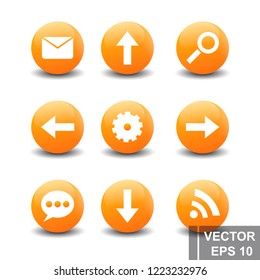 Button. Web design. Cartoon. Press. Bright design. For your design.